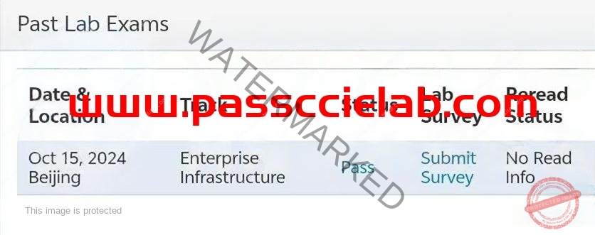 Customer feedback: On October 15, Beijing passed the CCIE EI lab