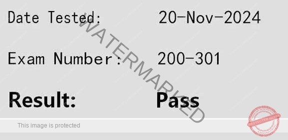 Passed CCNA in the United States on November 20