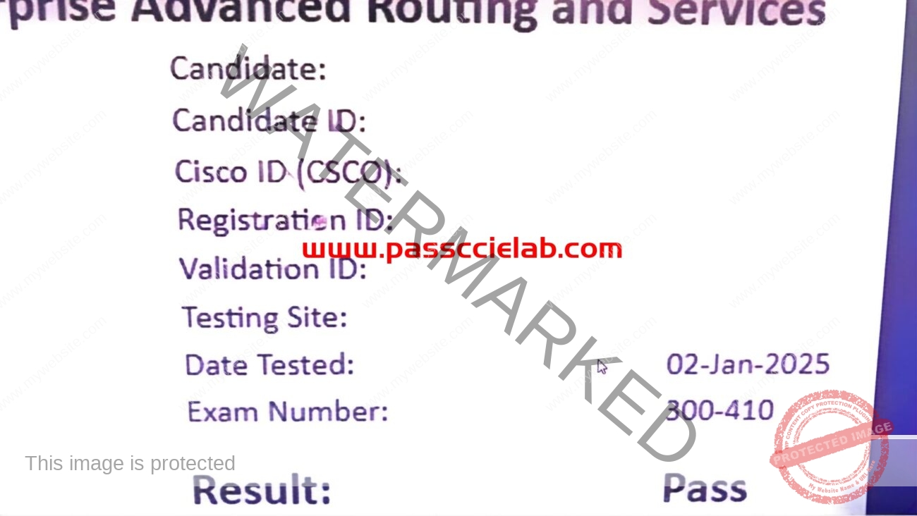 January 2 CCNP 300-410 PASS